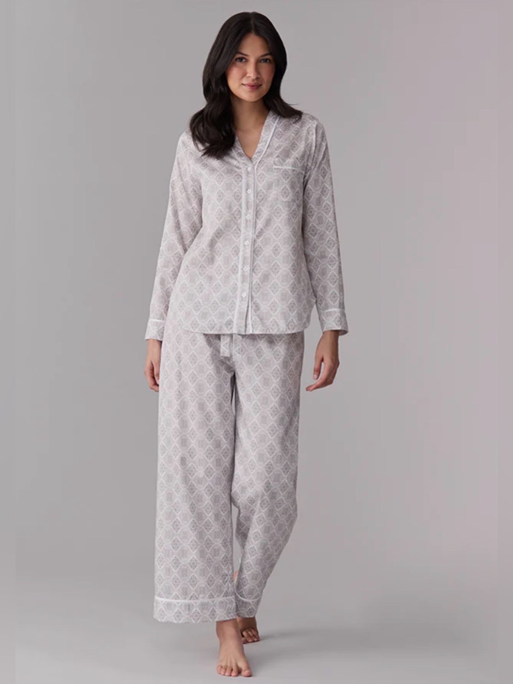 SFERRA RAVENNA LONG STAPLE COTTON SATEEN ITALY PAJAMA SET Size Medium NWT , Tin